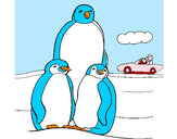 Dibujo Familia pingüino pintado por crisyser