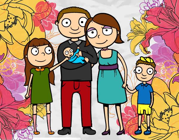 Dibujo Familia unida pintado por donnaxa