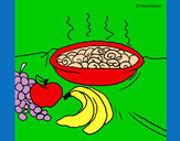 Dibujo Fruta y caracoles a la cazuela pintado por saul_2