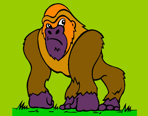 Dibujo Gorila 1 pintado por donnaxa