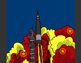 Dibujo Lanzamiento cohete pintado por JOHA2