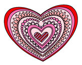 Dibujo Mandala corazón pintado por DaniPretty
