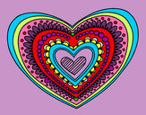 Dibujo Mandala corazón pintado por karen104 