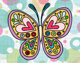 Dibujo Mandala mariposa pintado por Antoooo