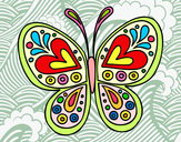 Dibujo Mandala mariposa pintado por DIANASALAZ