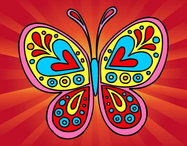 Dibujo Mandala mariposa pintado por grethel-78