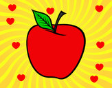 Dibujo Manzana grande pintado por pericotita