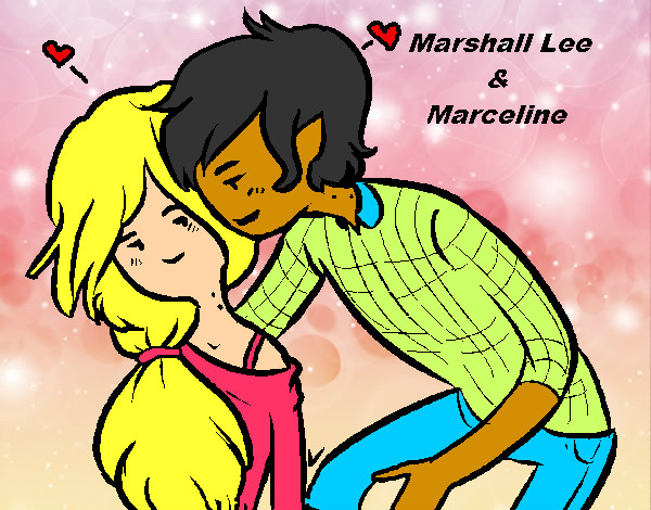 Dibujo Marshall Lee y Marceline pintado por desi10