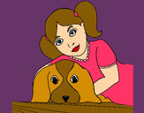 Dibujo Niña abrazando a su perro pintado por martaxula