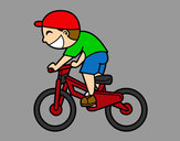 Dibujo Niño ciclista pintado por federicci