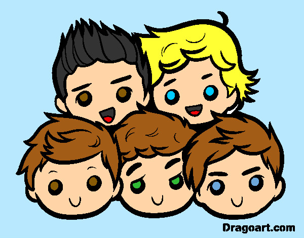 Dibujo One Direction 2 pintado por Anorexita