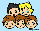 Dibujo One Direction 2 pintado por Anorexita