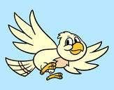 Dibujo Pájaro volando pintado por emaema
