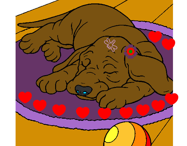 Dibujo Perro durmiendo pintado por maxid