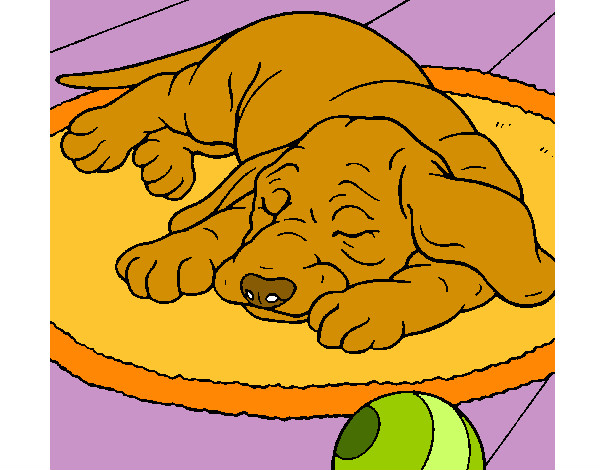 Dibujo Perro durmiendo pintado por Quira