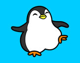 Dibujo Pingüino bailando pintado por chachacha
