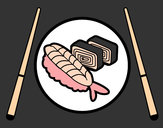 Dibujo Plato de Sushi pintado por Alois