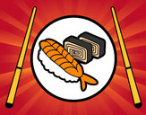 Dibujo Plato de Sushi pintado por karen23259
