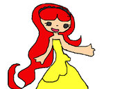 Dibujo Princesa con el pelo largo pintado por nurygg