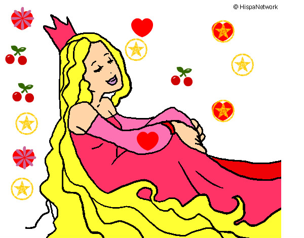 Dibujo Princesa relajada pintado por kaipi