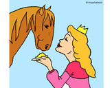 Dibujo Princesa y caballo pintado por danny3314