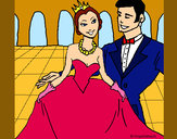 Dibujo Princesa y príncipe en el baile pintado por emilyluis