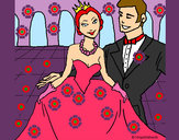 Dibujo Princesa y príncipe en el baile pintado por violett100