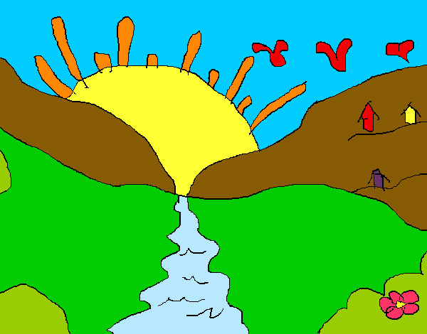 Dibujo Puesta de sol pintado por Anorexita