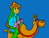Dibujo Rey Melchor en camello pintado por aldapi28