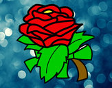 Dibujo Rosa, flor pintado por floreci