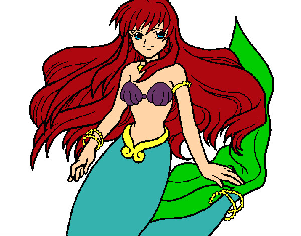 Dibujo Sirena pintado por paola89