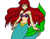 Dibujo Sirena pintado por paola89