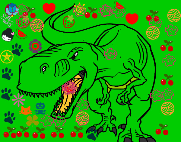 Dibujo Tiranosaurio Rex enfadado pintado por aldapi28