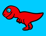 Dibujo Tiranosaurio rex joven pintado por santi5