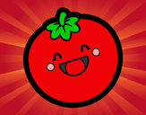 Dibujo Tomate sonriente pintado por karen23259