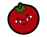Dibujo Tomate sonriente pintado por saul_2
