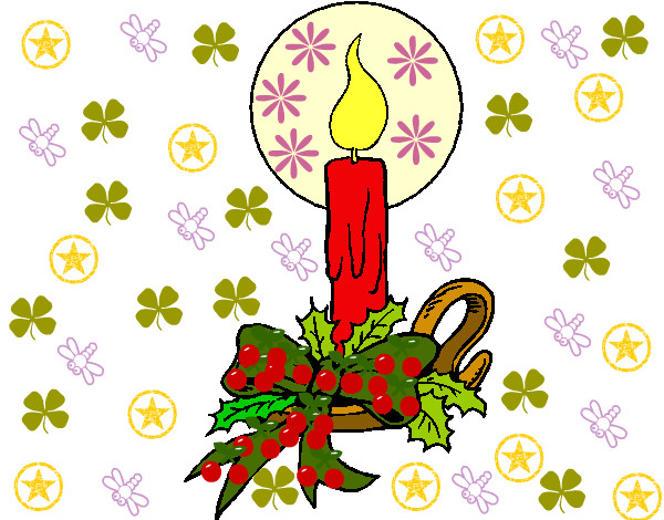 Dibujo Vela de navidad 3 pintado por dunifergut