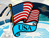 Dibujo Bandera de los Estados Unidos pintado por 23Noe2000