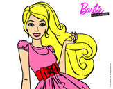 Dibujo Barbie con su vestido con lazo pintado por Amanda5