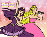 Dibujo Barbie y la princesa cantando pintado por XCarmenX