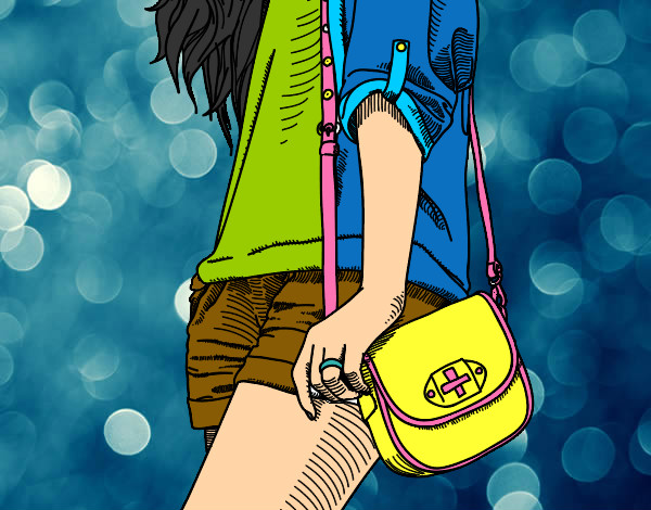 Dibujo Chica con bolso pintado por GZayn