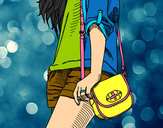 Dibujo Chica con bolso pintado por GZayn