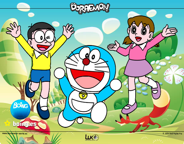 Dibujo Doraemon y amigos pintado por alexha
