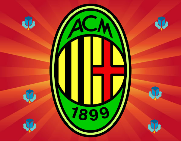 Dibujo Escudo del AC Milan pintado por santun