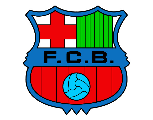 Dibujo Escudo del F.C. Barcelona pintado por martincito