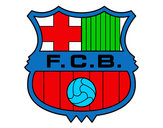 Dibujo Escudo del F.C. Barcelona pintado por martincito