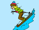 Dibujo Esquiadora pintado por deyda