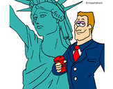 Dibujo Estados Unidos de América pintado por federicci