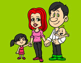 Dibujo Familia feliz pintado por Stefani23