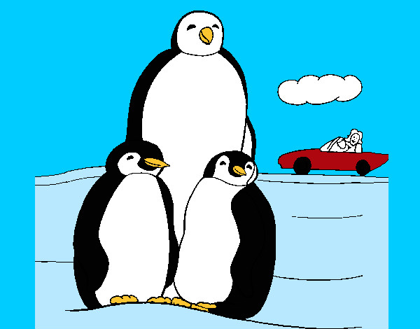 Dibujo Familia pingüino pintado por Danneliese